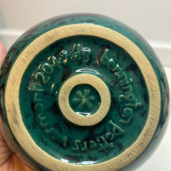 Berrington Pottery Green Agate 5.25" Wide Bowl #2049 - Picture 5 of 7